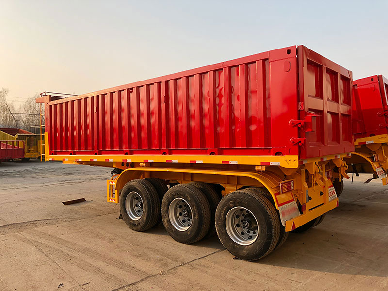 平板后翻自卸半掛車(chē)